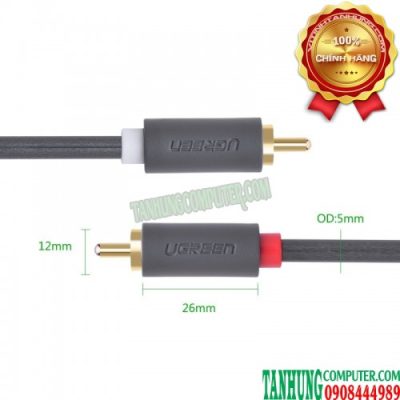 Cáp AV RCA 2 Đầu Hoa Sen Dài 2m Cao Cấp Ugreen 10518