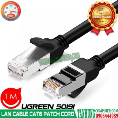 Cáp CAT6  Patch Cord  UTP 24AWG CU Ugreen 50191 Dài 1M