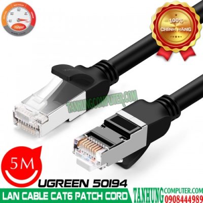 Cáp CAT6  Patch Cord  UTP 24AWG CU Ugreen 50196 Dài 10M