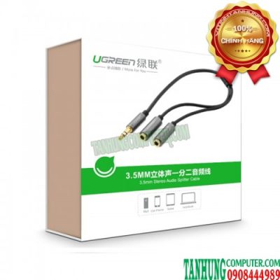 Cáp chia Audio 3.5mm 1 ra 2 cao cấp Ugreen 10532