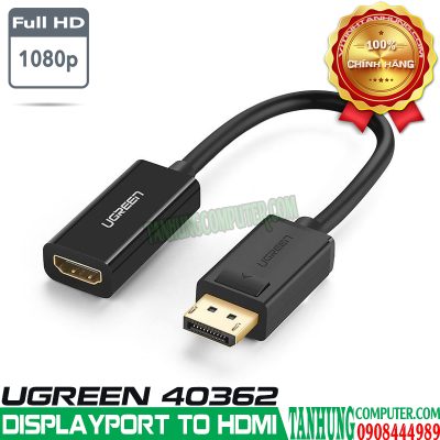 Cáp Chuyển Displayport to HDMI FullHD Cao Cấp Ugreen 40362