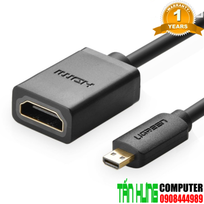 Cáp Micro HDMI to HDMI Female dài 20cm cao cấp chính hãng Ugreen 20134