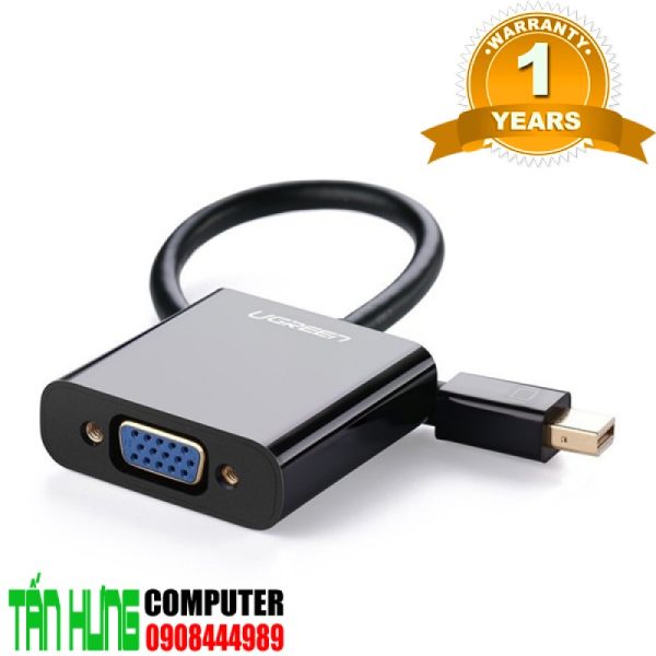 Cáp chuyển đổi Mini Displayport to VGA chính hãng Ugreen 10459 Cao cấp (màu đen)