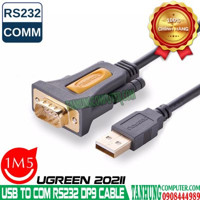 Cáp chuyển đổi USB 2.0 to COM RS232 1,5m cao cấp Ugreen 20211