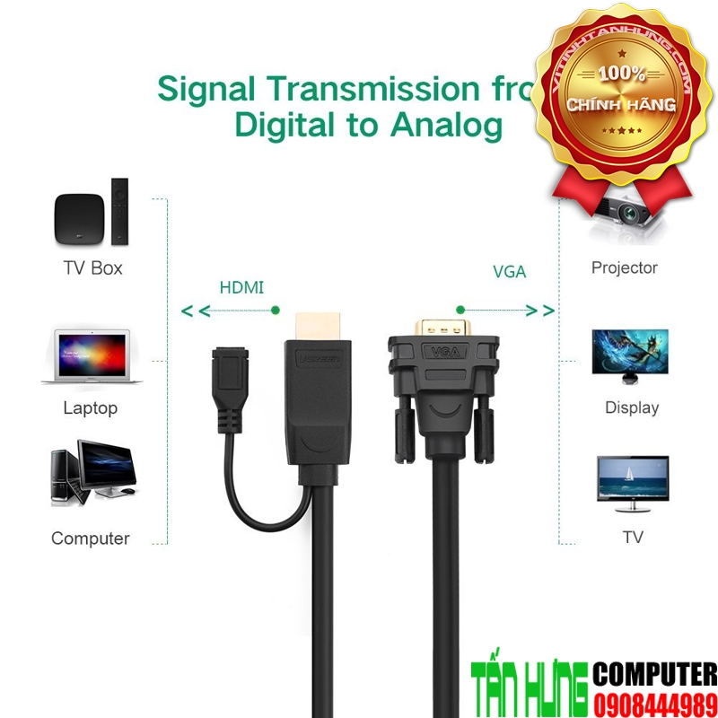 cap-chuyen-hdmi-to-vga-chinh-hang-ugreen-30449