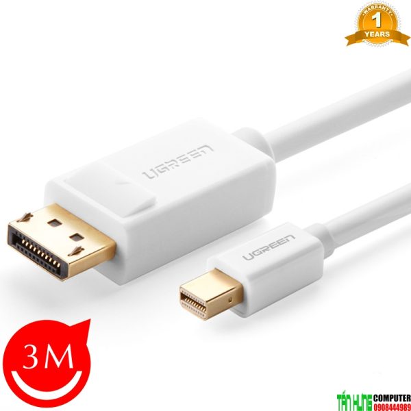 Cáp chuyển Mini Displayport To Displayport dài 3M cao cấp Ugreen 10423