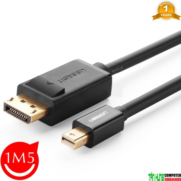 Cáp chuyển Mini Displayport To Displayport 4K@60Hz dài 1M5 cao cấp Ugreen 10477