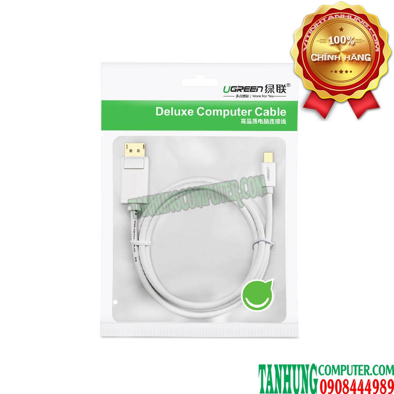 cap-chuyen-mini-displayport-to-displayport-dai-2m-cao-cap-ugreen-10408