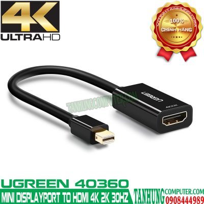 Cáp Chuyển Mini Displayport (Thunderbolt 2) to HDMI 4k*2k 30Hz Cao Cấp Ugreen 40360