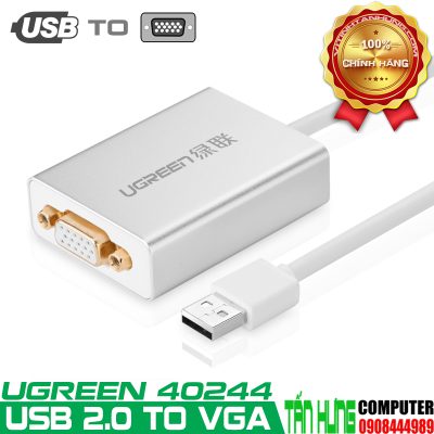 Cáp chuyển USB ra VGA Cao Cấp Chính Hãng Ugreen UG 40244