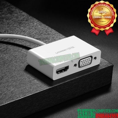 Cáp Chuyển USB Type-C to HDMI và VGA 4K x 2K Cao Cấp Ugreen 30843
