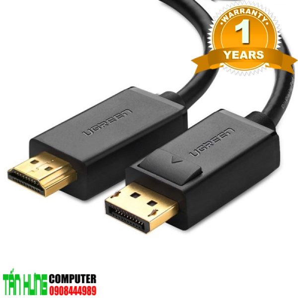 Cáp Displayport 1.2 to HDMI 4Kx2K Ugreen 10203 cao cấp dài 3M