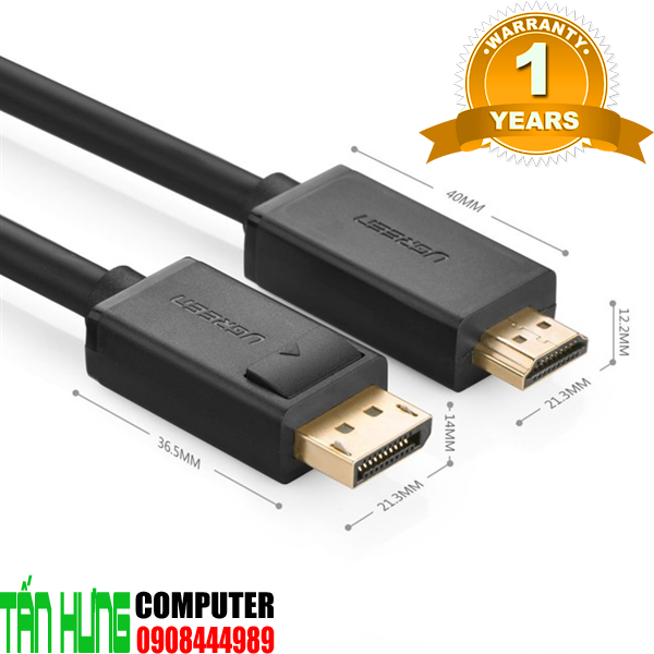 cap-displayport-to-hdmi-ugreen-cao-cap-chinh-hang-ug-10202