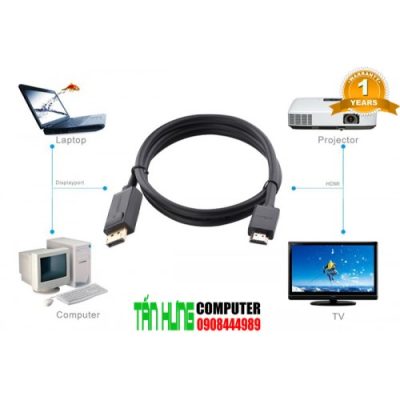 Cáp Displayport 1.2 to HDMI 4Kx2K Ugreen 10203 cao cấp dài 3M