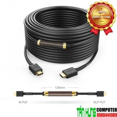 Cáp HDMI V1.4 Ethernet tốc độ cao 40M chính hãng Ugreen 40591/50764 - Thuần Đồng (Có chip khuếch đại)