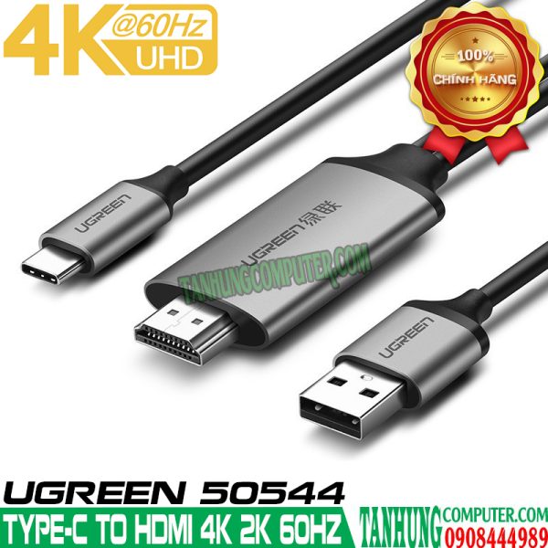 Cáp kết nối USB-C sang HDMI dài 1,5m cao cấp hỗ trợ 4K Ugreen 50544