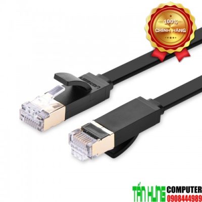 Cáp Mạng Cat 7 STP Dài 20M cao cấp Ugreen 11267 Dạng Dẹt Màu Đen