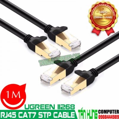 Cáp Mạng Cat 7 STP Dài 1M cao cấp Ugreen 11268 Dây Tròn