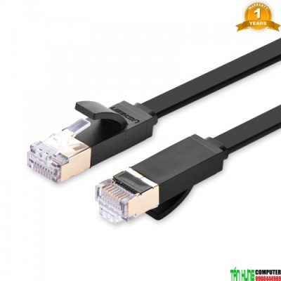 Cáp Mạng Cat 7 STP Dài 10M cao cấp Ugreen 11265 Dạng Dẹt Màu Đen