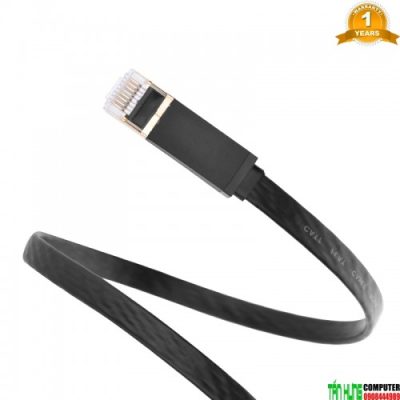 Cáp Mạng Cat 7 STP Dài 10M cao cấp Ugreen 11265 Dạng Dẹt Màu Đen