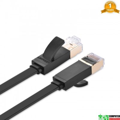 Cáp Mạng Cat 7 STP cao cấp Ugreen 11263 Dạng Dẹt Màu Đen Dài 5M