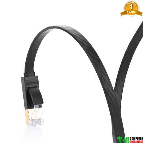 Cáp Mạng Cat 7 STP Dài 10M cao cấp Ugreen 11265 Dạng Dẹt Màu Đen