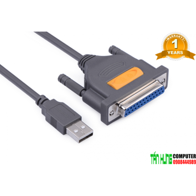 Cáp Máy in USB to DB25 Prallel Printer Chính Hãng Ugreen 20224 dài 1.8m