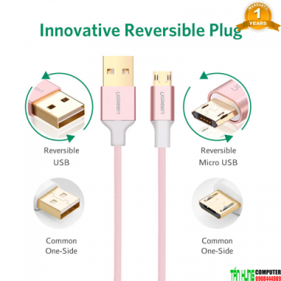 Cáp sạc Micro USB sang USB 2.0 dài 1m Ugreen 30855