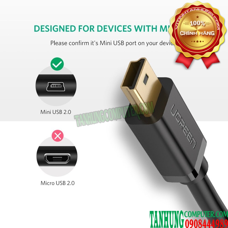 cap-mini-usb-2-0-dai-1m-cao-cap-ugreen-10355