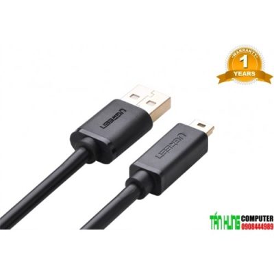 Cáp Mini USB to USB 2.0 Ugreen 10386 mạ vàng dài 3M