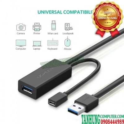 Cáp Nối Dài USB 3.0 10M có Chipset cao cấp Ugreen 20827