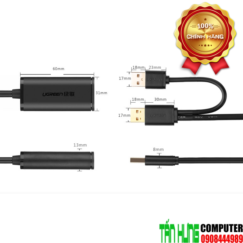 cap-usb-noi-dai-10m-cao-cap-ugreen-20214