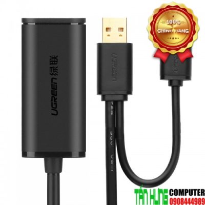 Cáp USB 2.0 nối dài 5m Ugreen UG 20213 có hỗ trợ nguồn chính hãng cao cấp