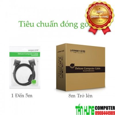 Cáp VGA 25M 3+9/6C Cao Cấp Ugreen 11639 Thuần Đồng (15pin 2 lớp Coax RGB)