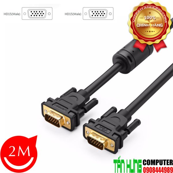 Cáp VGA 2M Cao Cấp Ugreen 11646