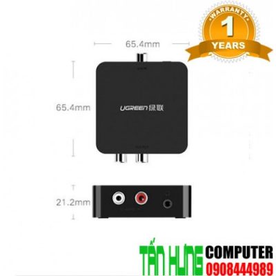 Bộ chuyển đổi Digital Audio sang Analog Audio (Optical to AV) chính hãng Ugreen 30910 (30523)