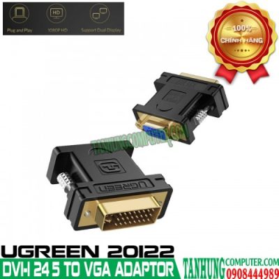 Đầu chuyển DVI-I 24+5 to VGA Cao Cấp Ugreen 20122