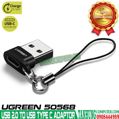 Đầu chuyển USB 2.0 to USB-C Cao Cấp Ugreen 50568