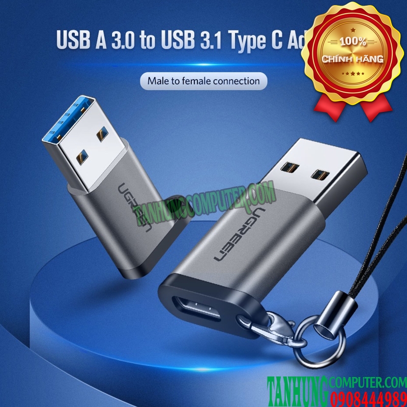 dau-chuyen-usb-3-0-to-usb-c-3-1-female-cao-cap-ugreen-50533