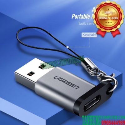 Đầu chuyển USB 3.0 to USB-C 3.1 (female) Cao Cấp Ugreen 50533