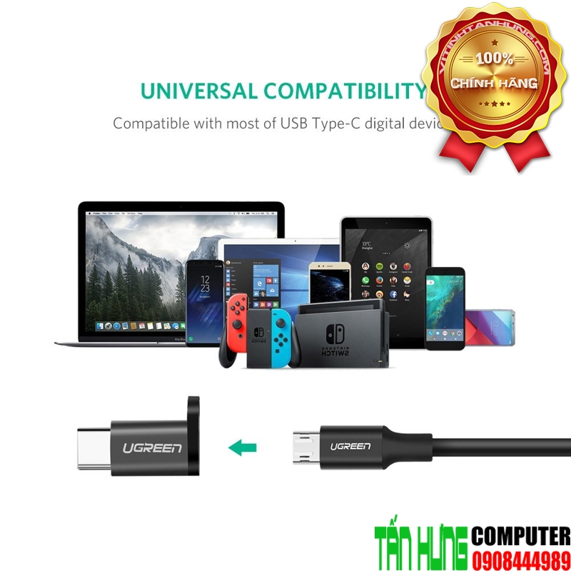 dau-chuyen-usb-type-c-to-micro-usb-cao-cap-ugreen-40945