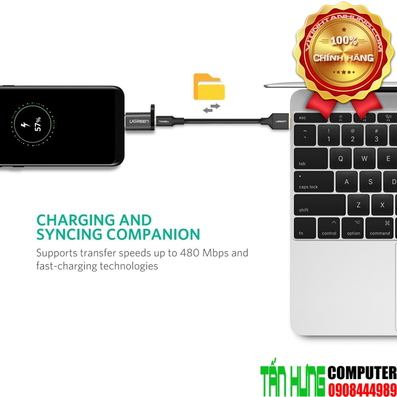 dau-chuyen-usb-type-c-to-micro-usb-cao-cap-ugreen-40945