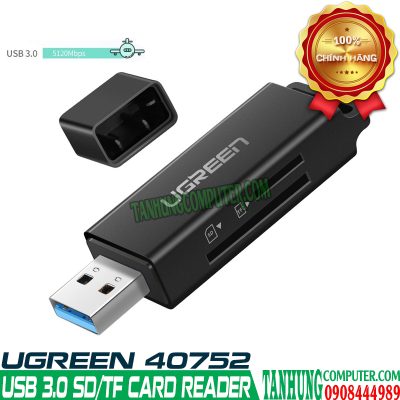 Đầu Đọc Thẻ Nhớ SD/TF USB 3.0 Ugreen 40752