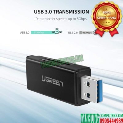 Đầu Đọc Thẻ Nhớ SD/TF USB 3.0 Ugreen 40752