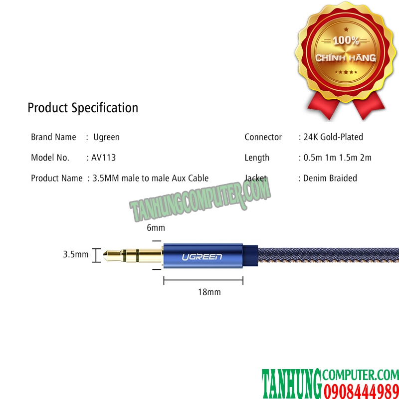 day-audio-3-5mm-m-m-dai-1m-cao-cap-ugreen-40402