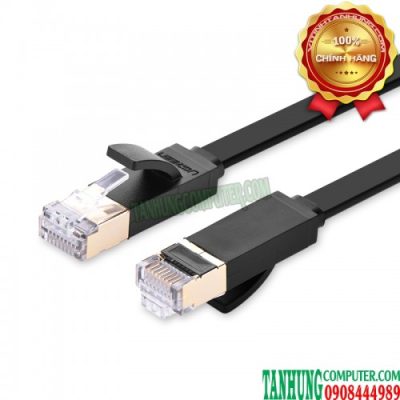 Cáp Mạng Cat 7 STP Dài 3M cao cấp Ugreen 11262 Dạng Dẹt Màu Đen