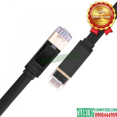 Cáp Mạng Cat 7 STP Dài 3M cao cấp Ugreen 11262 Dạng Dẹt Màu Đen