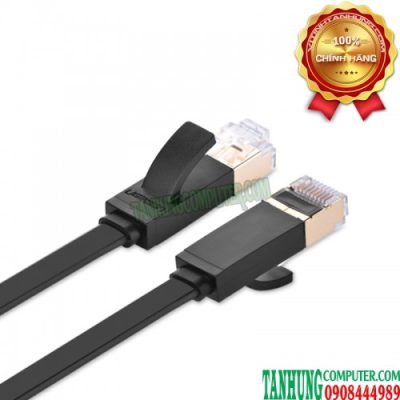 Cáp Mạng Cat 7 STP Dài 3M cao cấp Ugreen 11262 Dạng Dẹt Màu Đen