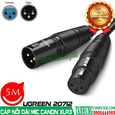 Dây Nối Dài MIC XLR Canon 5M Ugreen 20712