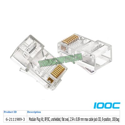 Hộp đầu mạng RJ45 Cat6 UTP 2111989-3 (100c) chân đồng